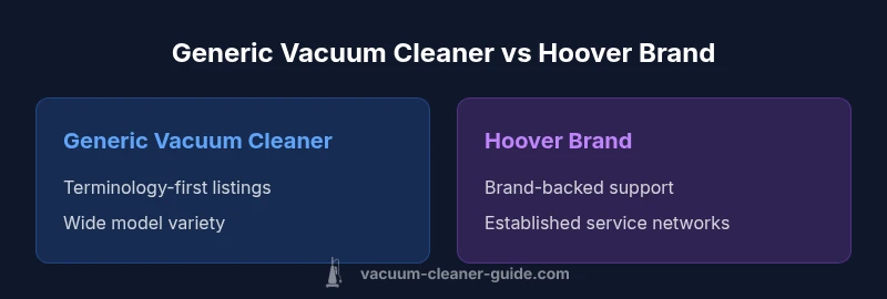 Infographic comparing generic vacuum cleaners vs Hoover brand