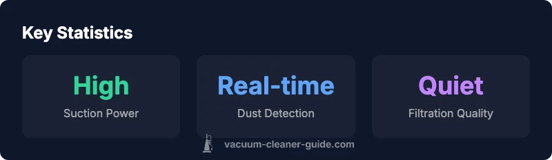 Key statistics for Dyson V15 Detect cordless vacuum cleaner