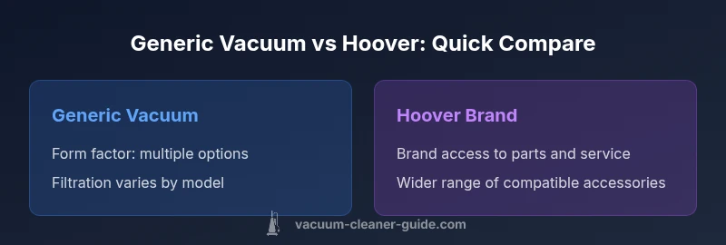 Visual comparison of Generic vacuum vs Hoover brand options