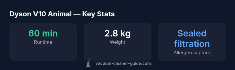 Statistics: Dyson V10 Animal review key stats