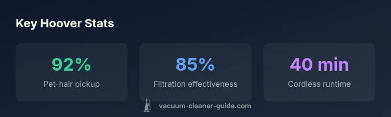 Infographic showing Hoover vacuum stats